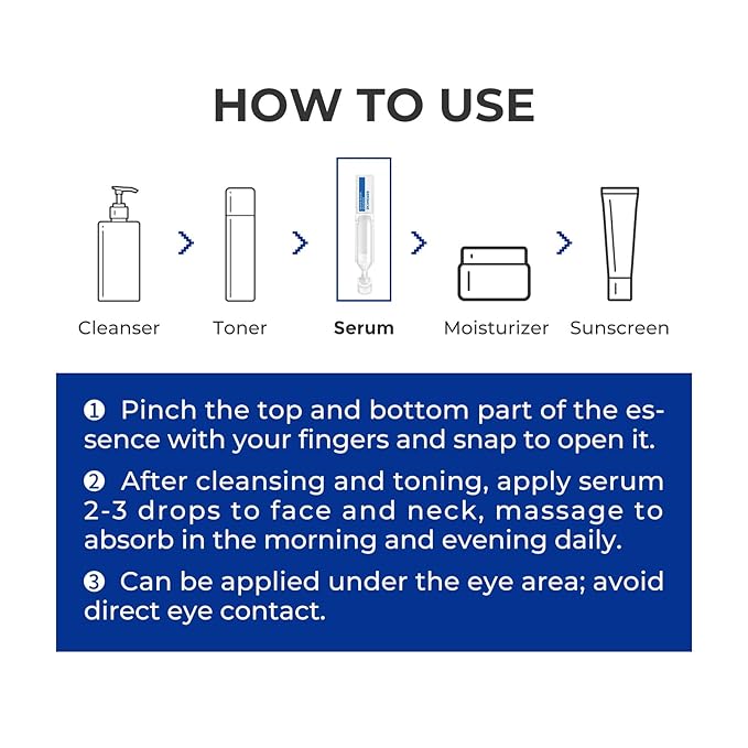 Intensive Repair Serum, 15% Hyaluronic Acid Serum with Ceramides and Centella Extract, Barrier Repair Redness Reilef Rosacea Treatment for Face Sensitive Acne Prone Skin, 30 Vials