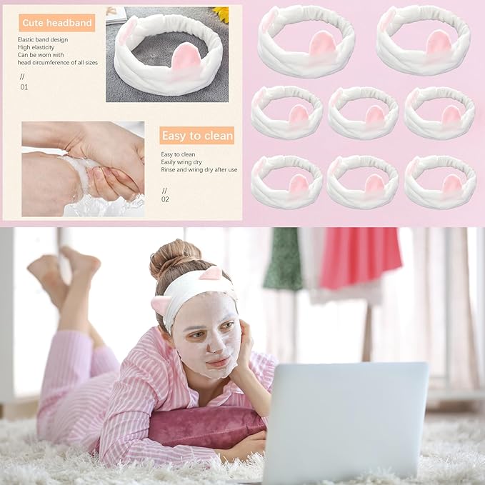 48 Pcs Spa Party Supplies, Facial Masks,Under Eye Patches,Hand Cream, Lip mask,Headband and Organza Bags, Spa Party Favors, Home Spa Sleepover Set for All Skin Type,Gift for Women Mothers Day Gift