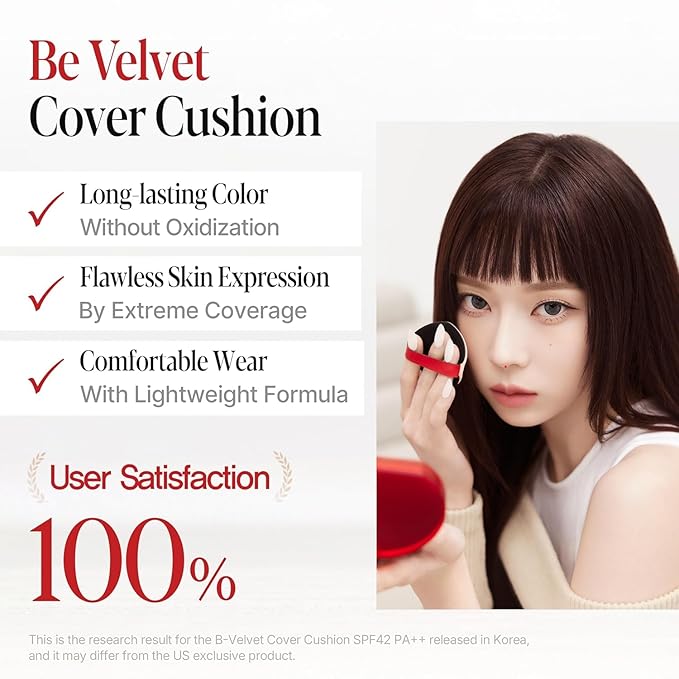 espoir [NEW] Be Velvet Cushion Foundation | Quick and Easy Coverage with Long-lasting Color by Zero Oxidation (#25 Tan, 0.46 Ounce (Pack of 1))