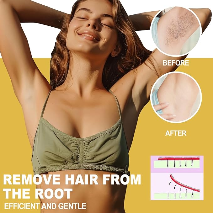 3lb Hard Wax Beads, Unscented Waxing Beads for Sensitive Skin Hair Removal, Low Temperature Wax Beans for Full Body, Bikini, Underarm, Facial, Lip, Chest, Brazilian Waxing at Home Women Men