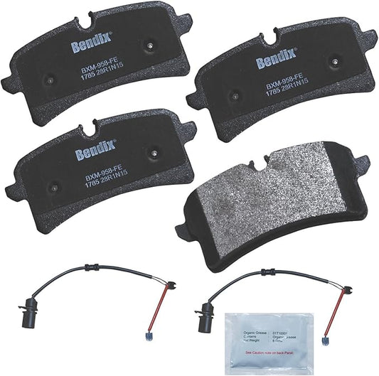 Bendix Priority1 CFM1785 Semi-Metallic Rear Brake Pads for Audi A8 Quattro 2015, RS7 2015, RS7 2018-2017, S8 2018-2017, Porsche Macan 2018-2015, Macan 2020, Macan 2023-2022