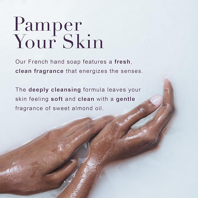 A LA MAISON French Liquid Hand Soap RefilL - Natural Hand Wash Made with Essential Oils - Biodegradable, Plant-Based, Vegan, Cruelty-Free (33.8 Fl Oz Pouch (3 Pack), Lavender Aloes)