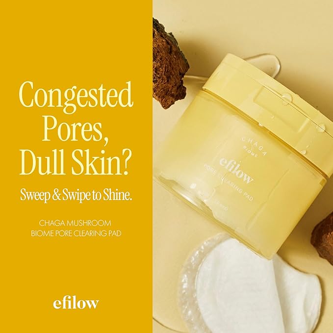 Chaga Mushroom Biome Pore Clearing Pad, Vegan Facial Exfoliating Toner Pads with AHA BHA PHA LHA, 70 Pads 190g