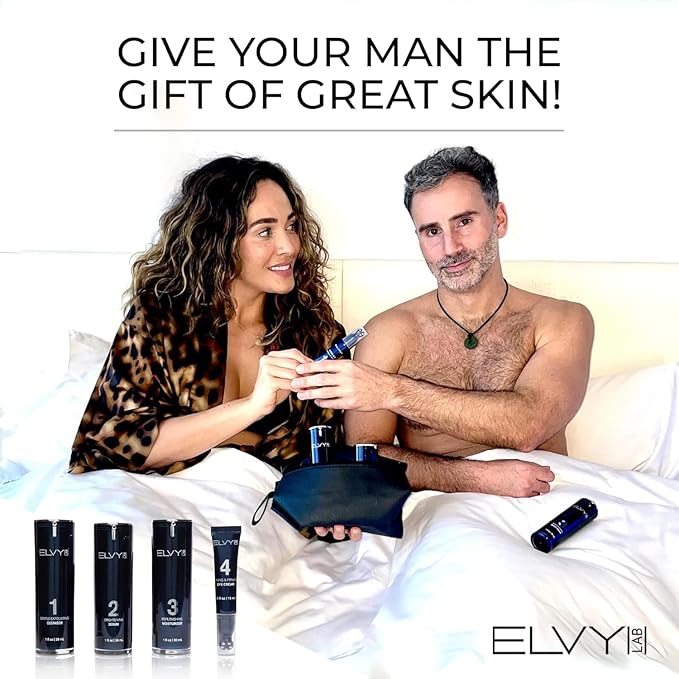 Complete Men's Skincare Set | 4-Step Grooming Kit with Cleanser, Vitamin C Serum, Face Moisturizer & Eye Cream | Hydrating and Rejuvenating Skincare for All Skin Types