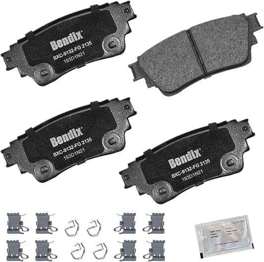 Bendix Priority1 CFC2135 Ceramic Rear Brake Pads for Mitsubishi Eclipse Cross 2020, Eclipse Cross 2024-2022, Outlander 2021-2017, Outlander PHEV 2023-2018