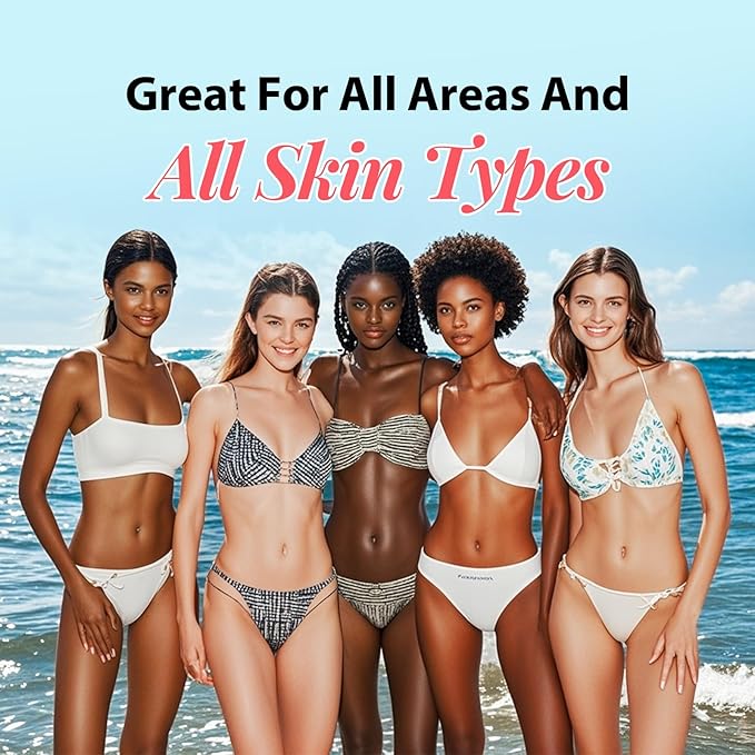 Complete Home Waxing Kit for Women: Face Brazilian Eyebrow Bikini Leg & Sensitive Skin - with 5 Packs Hard Wax Beads Digital Wax Warmer for Hair Removal