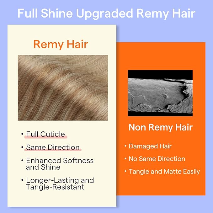 Full Shine Clip in Hair Extensions Balayage Blonde Human Hair Extension for Women Golden Brown to Golden Blonde Real Hair Extensions Clip in Human Hair Silky Straight 7 Pcs 16 Inch 120 G