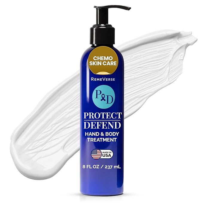 RemeVerse Protect & Defend Hand and Body Treatment Lotion - Moisturizer for Chemotherapy and Sensitive Skin - Hydrating and Nourishing Body Skin Care - Gentle & Fragrance-Free - Made in USA - 8 oz