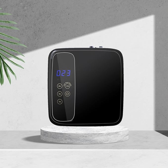 LB UV LED Nail Lamp, Rechargeable LED Nail Dryer, 72W Professional Cordless Nail Lamp with 4 Timer Setting Sensor and LCD Display Portable Home and Salon Gel Nail Art Tools (Black)