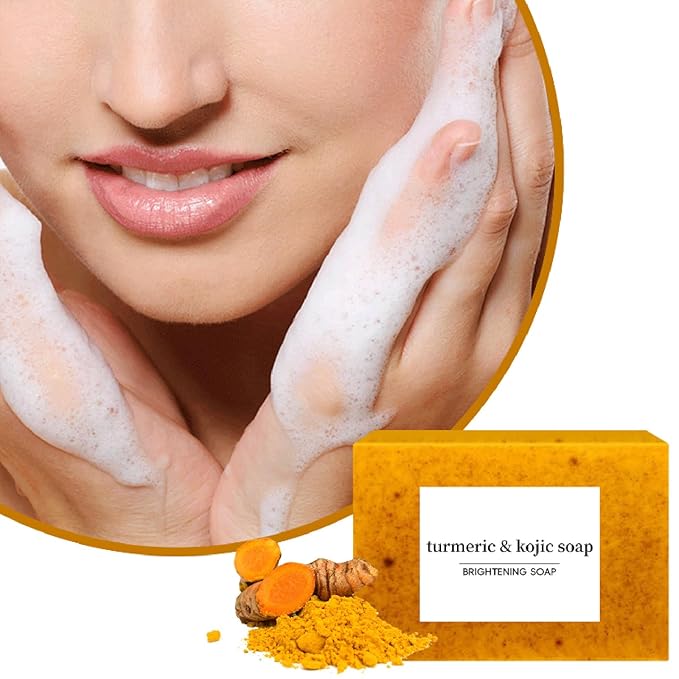 Lemon Turmeric Kojic Soap Fragrance, Honey Glow Lemon Turmeric Soap for Face and Body (4)