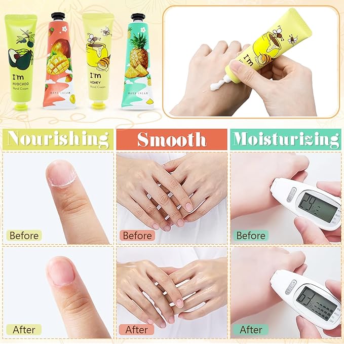 12 Pack Hand Cream for Women, Mini Hand Lotion Travel Size for Dry Cracked Care, Moisturizer Gifts Set for Mother, Girl, Teacher Appreciation and Bridesmaid Present