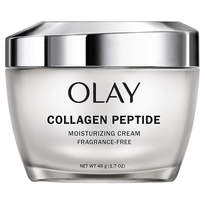 Olay Collagen Peptide Face Moisturizer, Firming Cream for Women, Fragrance-Free, Non-Greasy - Hydrating, Anti-Aging, Anti-Wrinkle, Smooth Fine Lines, Plumping Skin Care - Niacinamide, 1.7 Oz