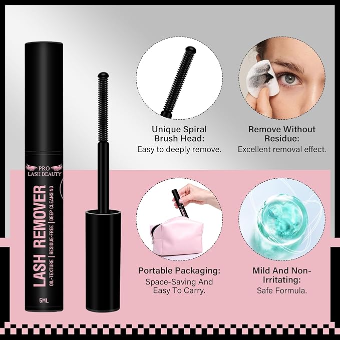 Lash Extension Kit 300 Pcs Lash Clusters Eyelash Extension Kit with Lash Bond and Seal Lash Remover Eyelash Brush Tweezer DIY at Home (30D+40D, D-9-18mix Kit)