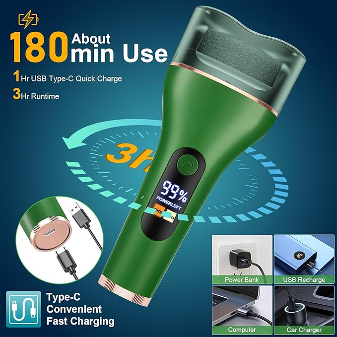 Electric Callus Remover for Feet Rechargeable Portable Electronic Foot File Pedicure Tools 16 In 1 Foot Callus Remover Kit Foot Scrubber Professional Foot Care To Remove Dead Skin Hard Skin Dry Cracks