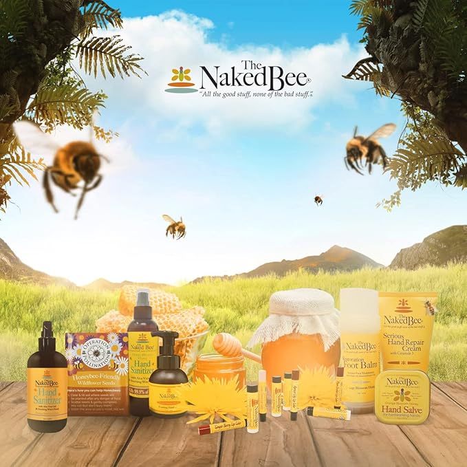The Naked Bee Hand Cream (8oz) Intensive Nourishing Cream for Smoother and Softer Hand - Unscented Deep Moisture and Repair for Dry Skin