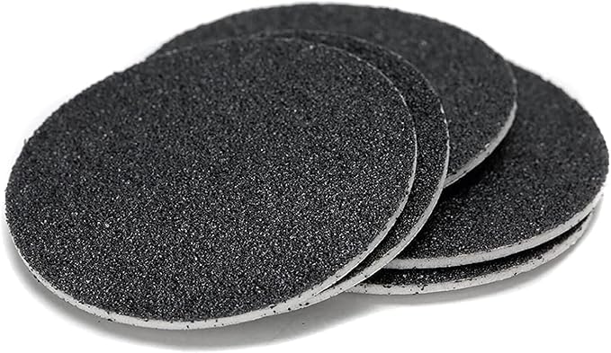 120pcs Foot File Sandpaper Discs Refill 60 Grit 180 Grit for Electric Foot Sander Callus Remover Dead Skin Removal (Rough 60 Grit, Smooth 180 Grit)