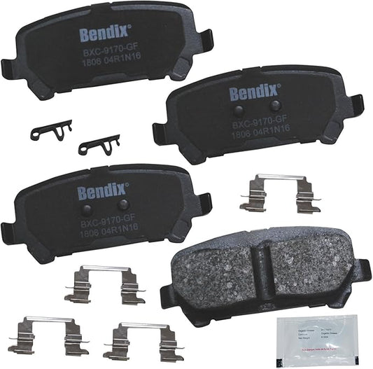 Bendix Priority1 CFC1806 Ceramic Rear Brake Pads for Chevrolet Colorado 2020-2015, GMC Canyon 2020-2015