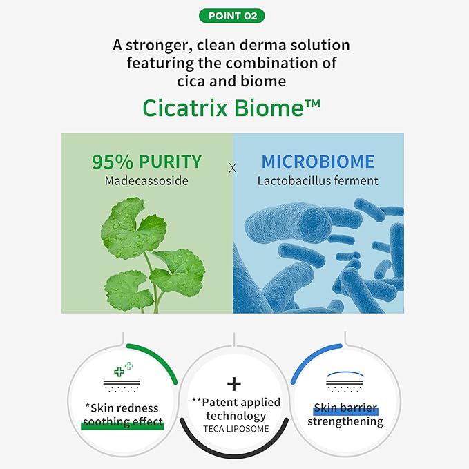 wellage Cica Calming Cream - Korean Face Soothing Moisturizer, High Purity Madecassoside with Centella Asiatica Panthenol - Calms Sensitive Skin, Anti-Redness & Rosacea, Anti-Scaling & Blemish, 2.7oz