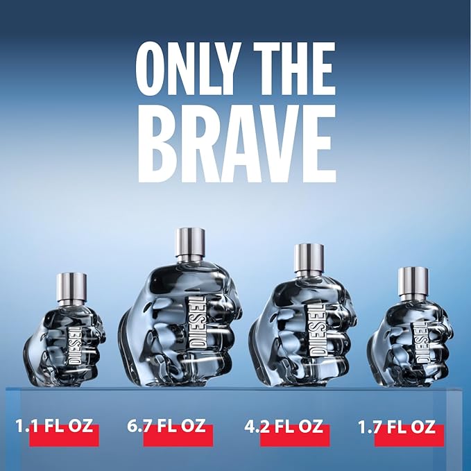 Diesel ONLY THE BRAVE Men's set, 4.2 oz Eau de Toilette, 3.4 oz Shower Gel, 1.7 oz Shower Gel