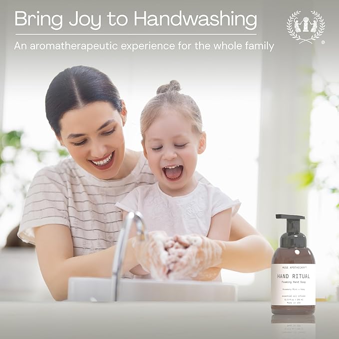 Muse Apothecary Hand Ritual - Aromatic and Nourishing Foaming Hand Soap, Infused with Natural Aromatherapy Essential Oils - USDA Certified Biobased - 11.5 oz, Coconut + Sandalwood, Pack of 3