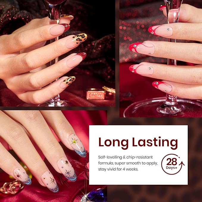 Beetles Gel Polish Kit, Cat Eye Glitter 20 Colors Spring Summer Gel Polish With Sticker Rainbow Rhinestone Base Coat Glossy & Matte Top Coat Mob Wife Collection All Seasons Gifts for Women