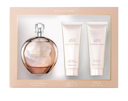 Jennifer Lopez Still Eau de Parfum Gift Set | 100 ml (3.4 FL OZ) EDP Spray, 75ml (2.5 FL OZ) Body Lotion, and 75ml (2.5 FL OZ) Shower Gel