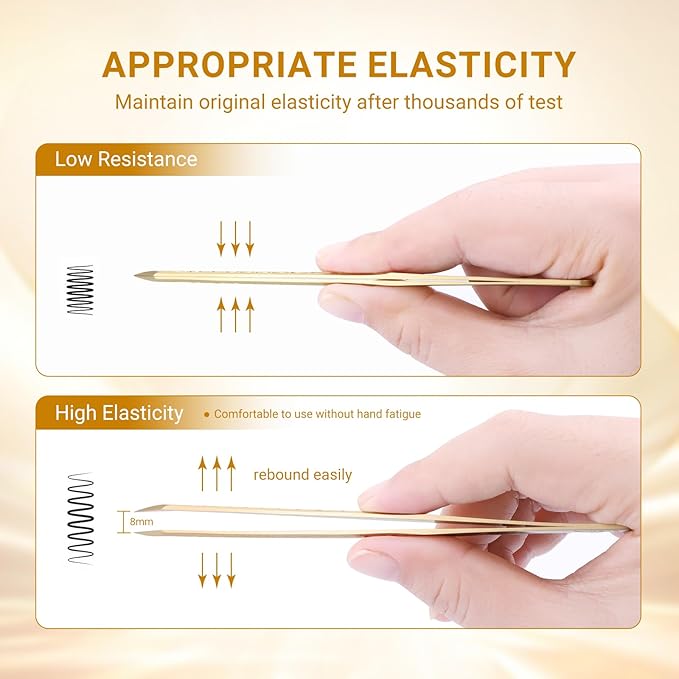 NAGARAKU Tweezers for Eyelash Extensions Curved Lash Tweezers Precision Pinzas Professional Easy Fanning Stainless Steel Precise Long Tip Pointy Make Fans for Lashes Isolation (N-11)