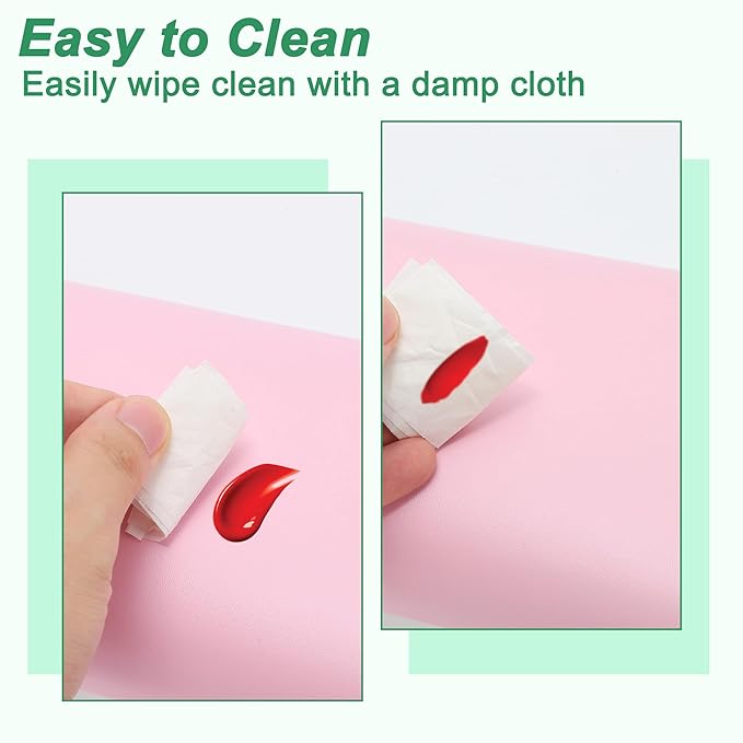 VOCOSTE Arm Rest for Nails Tech, Non-Slip Nail Arm Rest, Manicure Hand Rest with Detachable Brackets, Hand Rest for Nails Tech, Nail Hand Rest, Pink