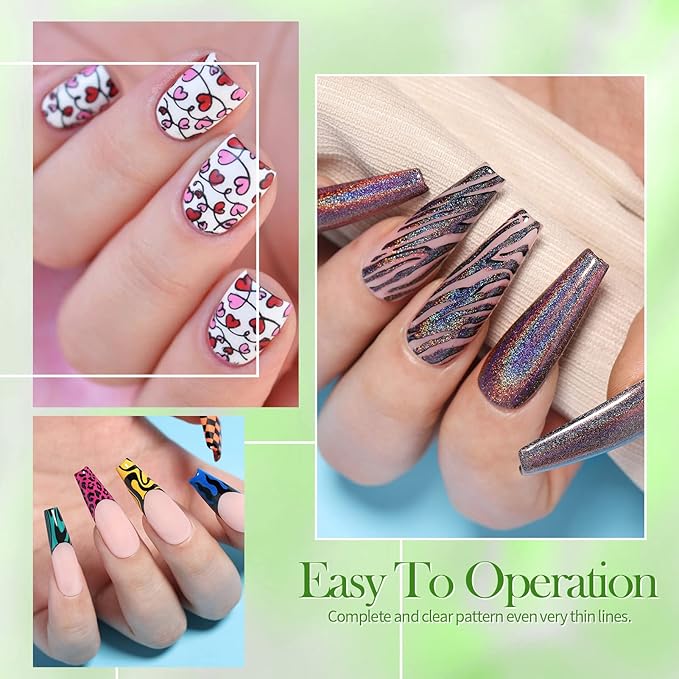 Born Pretty Nail Art Stamping Polish Holographic Chameleon Effect Fingernail Stamp Polish Set Manicure Print Nail Polish for Stamping Plates 24 Colors Bulk Nail Polish Set Gift Collection