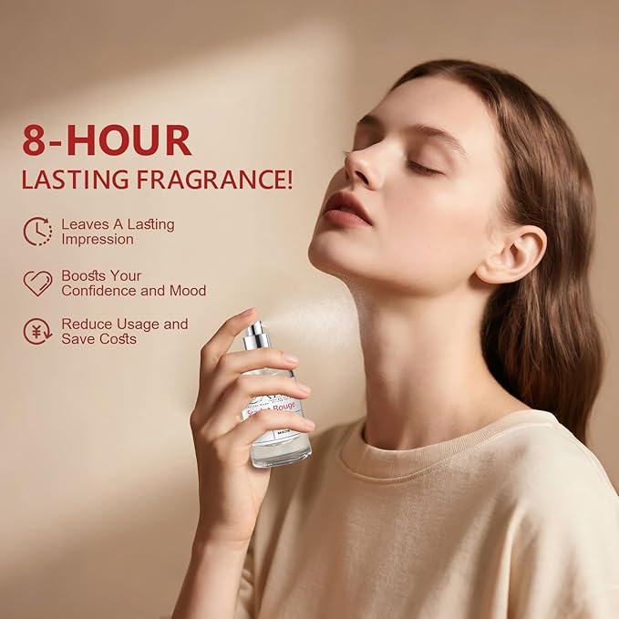 Pheromones Perfumes for Women, Inspired Perfume, Long Lasting Saffron Amber Perfume, Eau De Parfum Cologne, Enhanced Scents Pheromone Cologne for Men&Women, 1.7FL Oz（Scarlet Rouge）