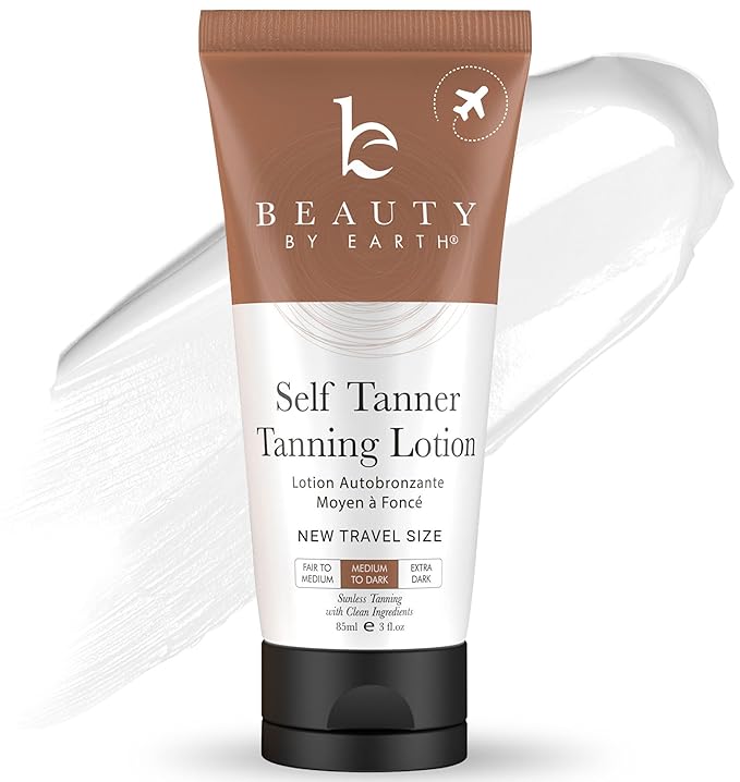 Self Tanning Lotion - Travel Size Tanner for Sunless Tan with Organic & Natural Ingredients