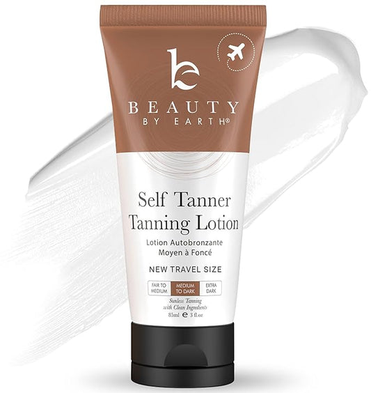 Self Tanning Lotion - Travel Size Tanner for Sunless Tan with Organic & Natural Ingredients