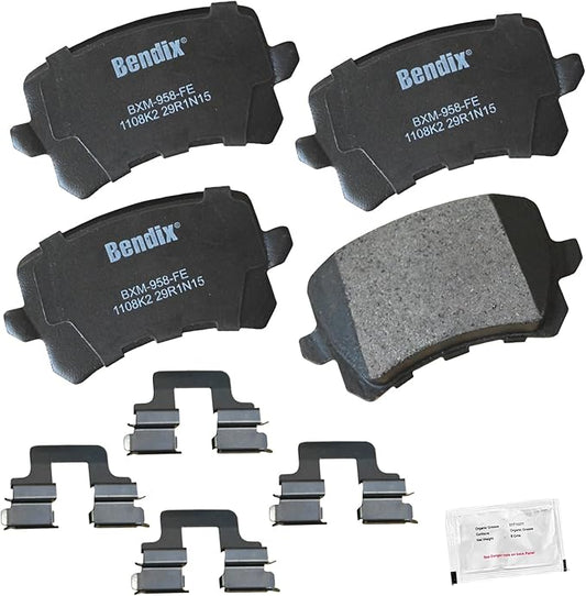 Bendix Priority1 CFM1108K2 Semi-Metallic Rear Brake Pads for Select Models Volkswagen Bora, CC, Eos, Golf, Golf City, R, GTI, Jetta, Passat, Passat R32, Rabbit, Tiguan, Tiguan Limited