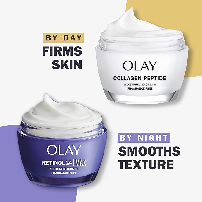 Olay Collagen Peptide Face Moisturizer, Firming Cream for Women, Fragrance-Free, Non-Greasy - Hydrating, Anti-Aging, Anti-Wrinkle, Smooth Fine Lines, Plumping Skin Care - Niacinamide, 1.7 Oz