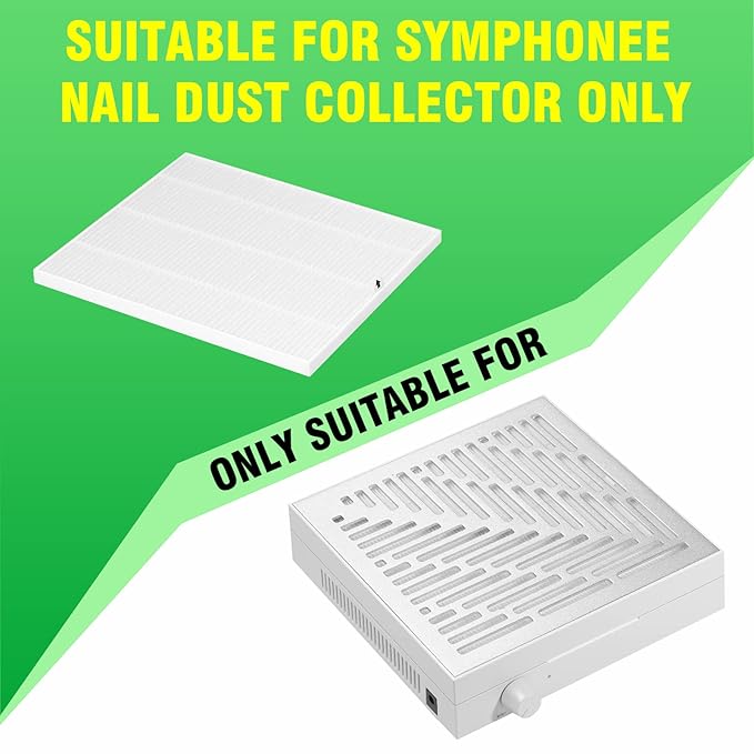 Makartt Nail Dust Collector Filter for SYMPHONEE Nail Dust Vacuum Machine - Single Replacement Filter for Nail Art Salon Dust Extractor Accessories