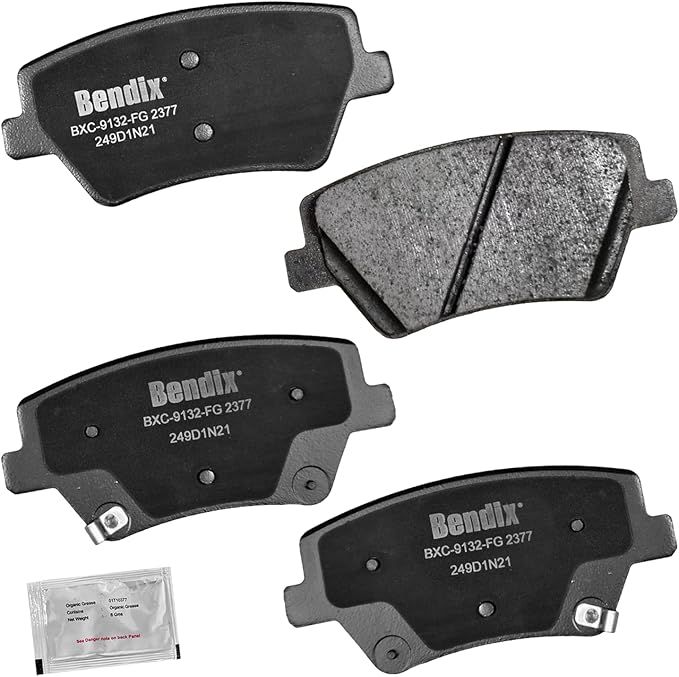 Bendix Priority1 CFC2377 Ceramic Rear Brake Pads for Genesis GV80 2023-2021