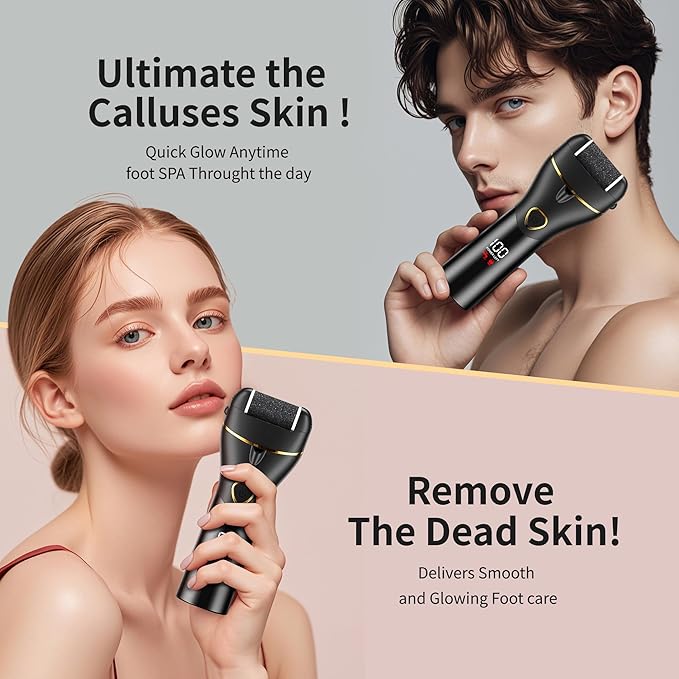 Foot Scrubber Rechargeable,callus Remover For Feet, Electric Foot Callus Remover Kit, Ipx6 Washable Cleaning, 4H Long Battery Life,Professional Pedicure Tools For Dead,hard Cracked Dry Skin Ideal Gift