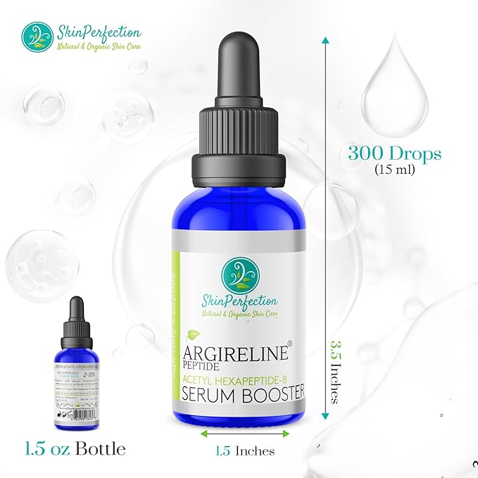 Skin Perfection Argireline Serum - Peptides Serum for Face with Acetyl Hexapeptide-8 for Fine Lines & Wrinkles - Diy Anti Aging Argireline Booster Solution Mix with Any Skincare Products 0.5oz