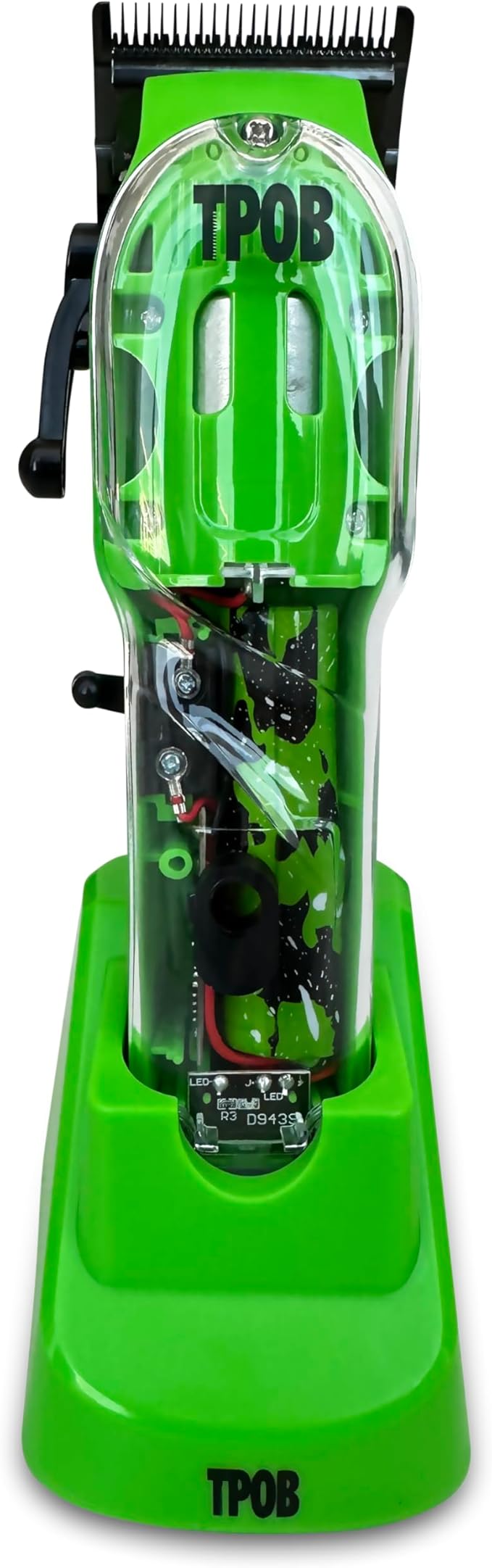 TPOB Slime 2 Barber Hair Clippers for Men 6800 RPM with Matte Green Case and X Fade Blade