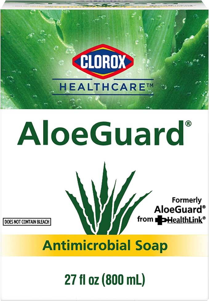 Clorox Healthcare AloeGuard Antimicrobial Soap, 27 Fl Oz Refill Pouch | Washes Germs on Skin