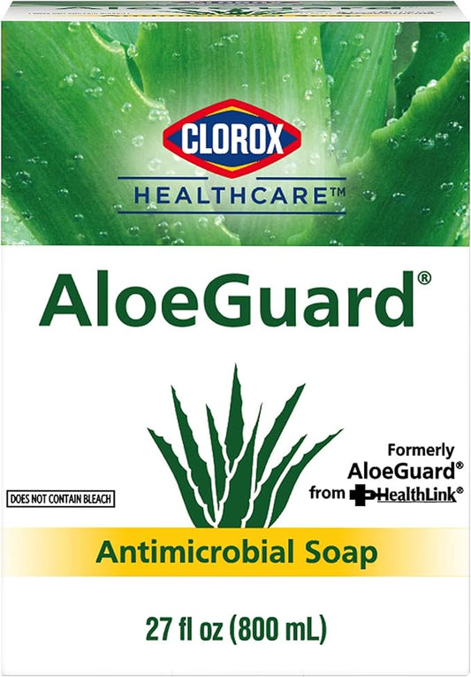 Clorox Healthcare AloeGuard Antimicrobial Soap, 27 Fl Oz Refill Pouch | Washes Germs on Skin