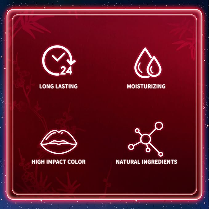 Catkin Rouge Matte Lipstick, Waterproof Long Lasting Satin Moisturizing Smooth Soft 0.13 Ounce-Chinese Style (137)