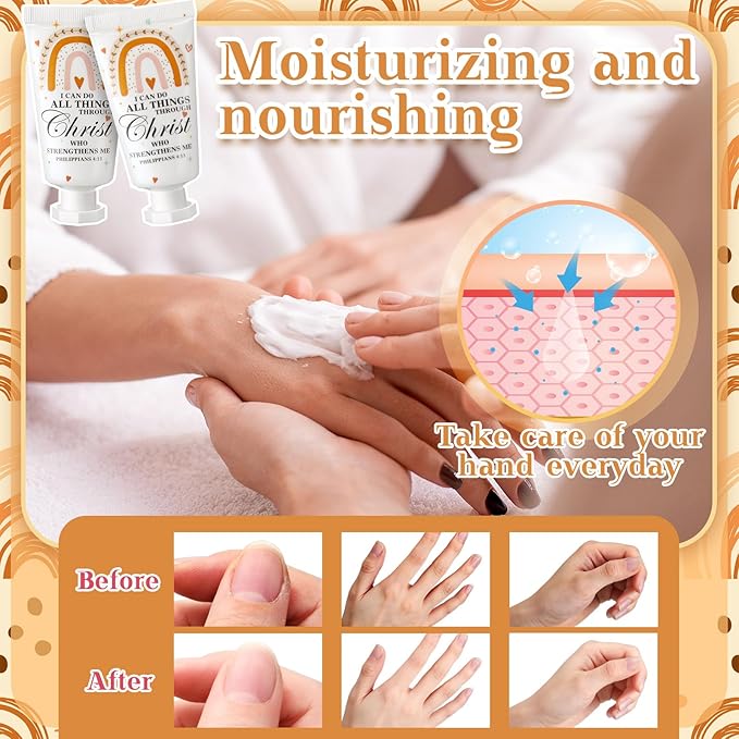 50 Pack Christian Hand Lotion Bulk Gifts for Women Mother Day Bible Mini Travel Hand Lotion Bulk for Stocking Stuffers Gifts Women Church Appreciation Teachers Coworkers(Boho)