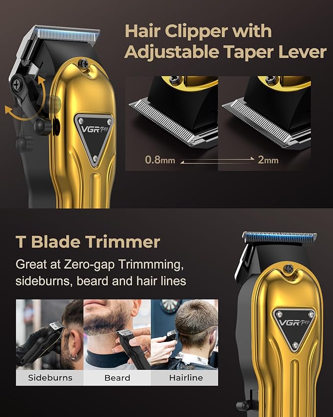 Hair Clippers for Men Professional, Cordless Clipper and Trimmer Set, Clippers for Hair Cutting Kit with Long Battery Life, Electric Hair Trimmer for Family Barber Kids Use