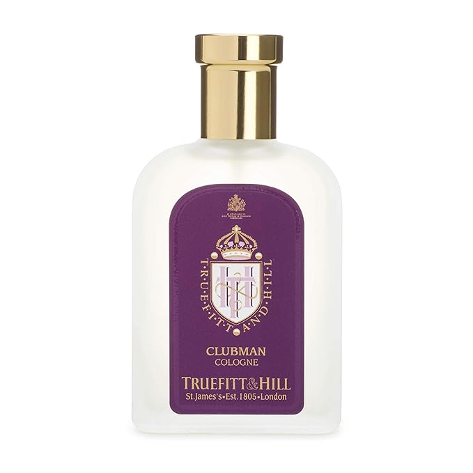 Truefitt & Hill Luxury Cologne - Premium Long-Lasting Bergamot and Lavender Men's Clubman Scented Fragrance, Presented in a Beautifully Etched Traditional Atomizer Bottle - 3.38 oz.