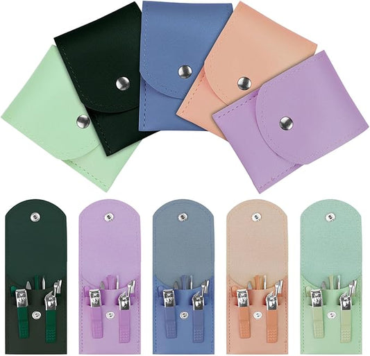 Manicure Set Bulk, Nail Clippers Kit Stainless Steel Fingernail Clippers Set, Sturdy Nail Tip Cutter Trimmers Professional Grooming Toenail Clippers Personal Pedicure Kits Gift (10 Pack 9 in 1)