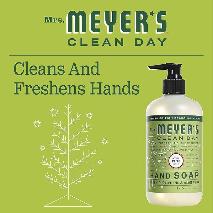 Mrs. Meyer's Liquid Hand Soap Variety Pack, Snow Drop + Iowa Pine 12.5 oz Each, 1 CT