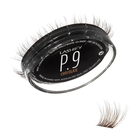 Lashify Plushy 9mm Gossamer Lashes in Chocolate Color, Easy DIY False Lashes for a Voluminous Yet Still Natural Look
