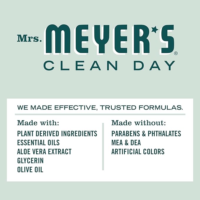 MRS. MEYER'S CLEAN DAY Hand Soap, Made with Essential Oils, 12.5 oz - Pack of 3