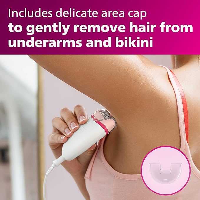 Philips Beauty Satinelle Essential Compact Hair Removal Epilator for Women, BRE235/04 (Corded Use Only)